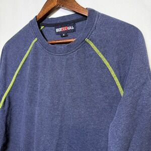 Bocomal FR Shirt Mens Medium Blue Flame Resistant NFPA 2112 CAT 2 Long Sleeve T